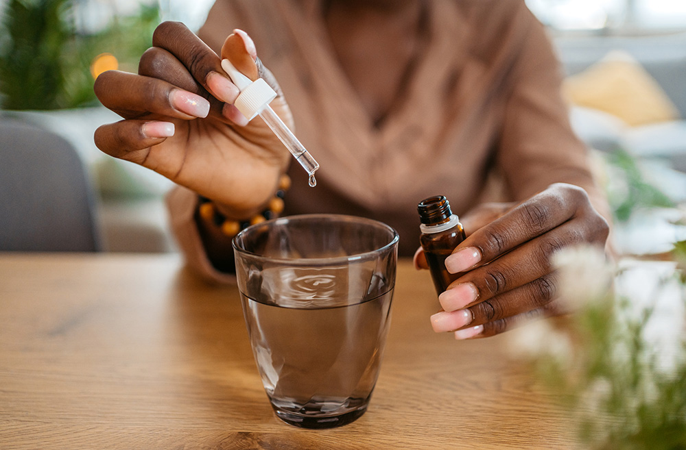 Cannabis tinctures can be dropped into most any liquid drink.